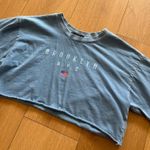 Forever 21  Blue Cropped T-Shirt with Brooklyn NYC Print Photo 1