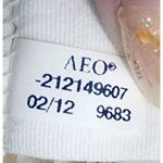 American Eagle Womens Large Light Weight Hooded Jacket White **Minor Flaw Photo 5