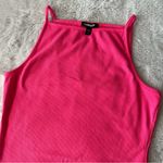 EXPRESS NWOT Hot pink square neck bodysuit Photo 1