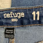 Refuge ‎ Rio Mid Rise Push-Up Distressed Ripped Raw Hem Skinny Jeans [Size 11] Photo 2