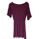 Alice + Olivia Women's Purple Drape Sleeve Faux Wrap Dress Size M Photo 0
