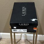 NWT Lauren Ralph Lauren Gabriele Metallic Leather Sandal Silver Size 8.5 Photo 10