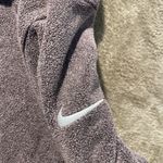 Nike  Sweater Womens Medium Dri Fit Purple Fleece Funnel Neck Kanga Pocket Active Photo 3