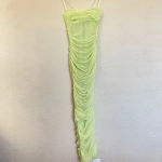 House Of CB  'Fornarina' Lime Organza Mesh Maxi Dress neon‎ bright size XS NWOT Photo 7
