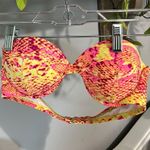 Xhilaration Bikini top pushup  M strapless Swimsuit Underwire Pink Yellow Photo 1