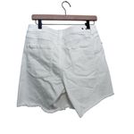 CAbi  #5985 Women's White Cotton Blend Raw Hem Jeans Shorts Size 8 Photo 2
