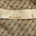 prAna  Mistico Striped Short Sleeve Blouse‎ Gray Peach Tan Cream Small W11190711 Photo 7
