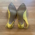 Material Girl Yellow Pointed Sling Back Pumps Photo 5