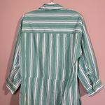 Anthropologie Striped Popover Midi Shirt Dress Green XXS/XS Photo 7