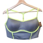 Active USA Victoria’s Secret Ultimate Push up Corset Gray Yellow Sports Bra New Size XXL Photo 11