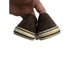 Elle Menno Size 8 Casual Corduroy Bow Flats Fabric Upper Rubber Sole Brown Photo 6