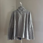 Free People  We The Free Gray Button-Up Shacket Funnel Neck Women’s Size Medium Photo 1