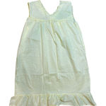 Vintage Nightgown Sleeveless Lace Trim Ruffle Hem Yellow Sleepwear Size 48 Photo 0