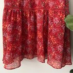 Rebecca Minkoff  Lynne Dress Floral Tiered Ruffle Dress Cold Shoulder Cutout Mini Photo 8