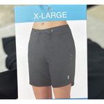 Free Country New  Beach Bermuda Shorts Womens Black Pockets Light 10" Swim XL Photo 1