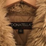 Donatella Sport Womens Tan 3 In 1 Suede Faux Fur Trim Penny Lane Coat SMALL Photo 9