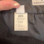 Philosophy di Alberta Ferretti Size 4 Black Metallic Pinstripe Pencil Mini Skirt Photo 4