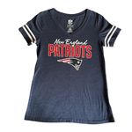 NFL New England Patriots Womens T-Shirt size Small  Team Apparel V Neck Blue Photo 0