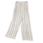 Central Park West Women's High Rise Striped Linen Blend Wide Leg Pants M NWT Photo 2