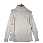 Loft Sweater Womans M Wool Turtle Neck Waffled Long Sleeve Soft Comfy Ivory Photo 1