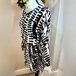 Karina Grimaldi Silk Black & White with Pink Piping Zip Front Mini Dress Sz S Photo 1