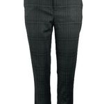 Wit & Wisdom Black Plaid Mid Rise Slim Straight Cropped Trouser Pants Size 2 Photo 0