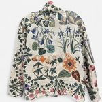 Floral Tapestry Blanket Jacket 100% Cotton Boho Chic Cottage Core Medium Photo 5