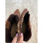 Liberty Black Womens‎ Western Cowboy Ankle Boots Brown Leather Zip Up Studded 7 Photo 8