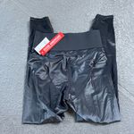 Good American  midnight shine Faux Leather Leggings Photo 2