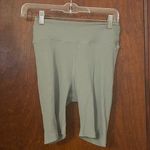 Year Of Ours  Green Ribbed Biker Shorts Photo 1