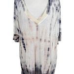 Maronie Dyed and Distressed Oversized Top Size Medium Blue Photo 0