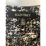 Ellen Tracy  Womens Black White Hi Low Hem Slip Over Dress Midi Size L Crew Neck Photo 5