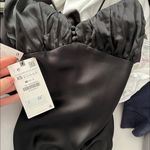 ZARA Black Satin Sleek Camisole Slip Dress Photo 8