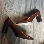 Amalfi Nordstrom Made In Italy leather chunk heels Brown Size 10 Photo 4