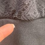 prAna black cowl neck hoodie sweatshirt with crochet lace overlay detail medium Photo 3