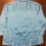 Dress Barn Woman 3/4 Sleeve Textured-Striped Button Down Shirt - size 18/20W Photo 4