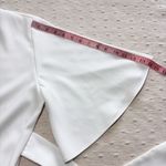 ZARA  White Women FLOWING TOP WITH TIE‎ DETAIL Ruffled Short Sleeve Size XL Photo 4