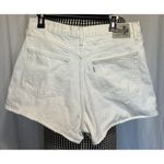 Levi's  women's white high waisted mom jean shorts, silver tab. Size 33 Photo 1
