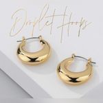 New ALLISON Atelier ROSE Chunky Gold Hoop Earrings Photo 2