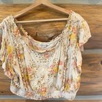 American Eagle  Floral Square Neck Smocked Blouse Photo 1
