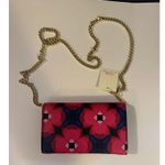 Trina Turk NWT  Floral Printed Leather Chain Strap Crossbody Tech Wallet Photo 2