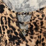 Cable & Gauge  Leopard Print Long Sleeve Tunic Dress Size L Photo 2