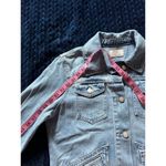 F&F Women's Blue‎ Button Denim Trucker Jacket Distressed Size 6 Blue Photo 5