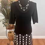 Gabby Skye Women Size M Black and Beige Sweater Dress Ethereal Goth Whimsical Photo 2