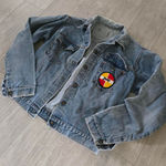 Women's Blue Jean Jacket Packwork Vintage Coat Fall Winter Size M Photo 0