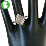 SOLID WHITE GOLD GENUINE DIAMOND .67 CTW INVISIBLE SET PRINCESS CUT RING (7) Photo 0