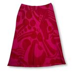 The Limited EUC  Abstract Print A-Line Midi Skirt in‎ Vibrant Pink and Red Small Photo 2