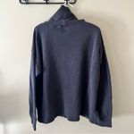 J.Crew  Vintage Cotton Terry Turtleneck Shirt Womens L Large Black Top Photo 1