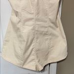 Urban Outfitters NWT  Off-White Halter Romper Shorts Star Zipper Inseam 1.5” Photo 6