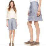 Madewell  • pleated shirtstripe skirt blue chambray nautical preppy Photo 1